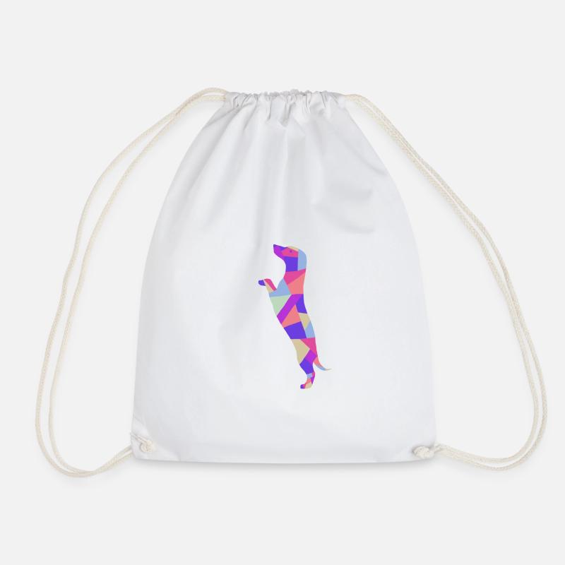 Dachshund dachshund - Drawstring Bag - white