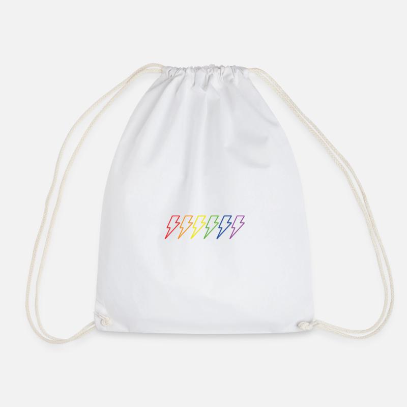 LGBTQ POWER - Drawstring Bag - white