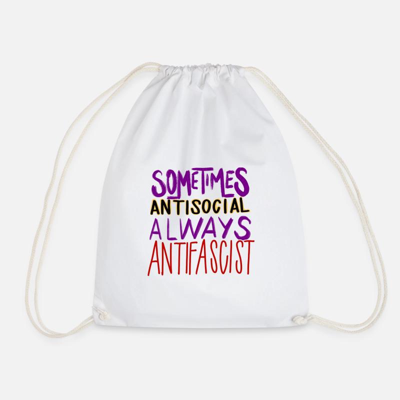 ANTISOCIAL ANTIFASCIST - Turnbeutel - Weiß