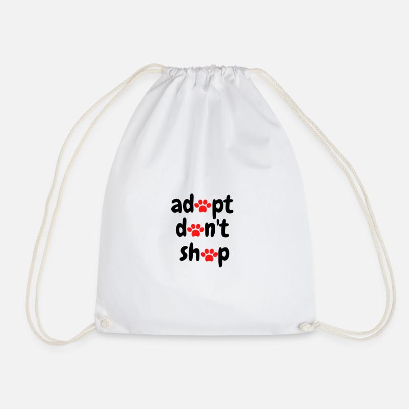 adopt don't shop - Turnbeutel - Weiß