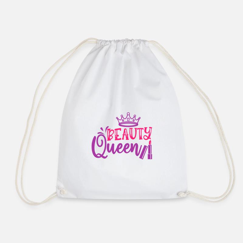 Beauty Queen Make Up Lover Geschenk - Turnbeutel - Weiß