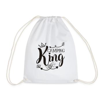 Camping King - Drawstring Bag - white - Front