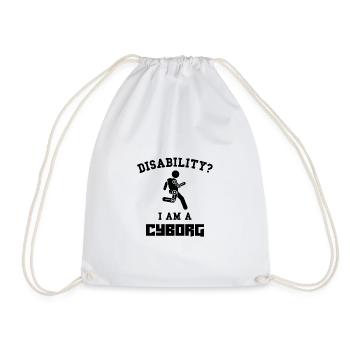 Disability Cyborg - Journée de sensibilisation aux handicaps - Sac de sport léger - blanc - Devant