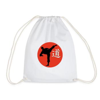 Kungfukämper et l’écriture signe dao - Sac de sport léger - blanc - Devant