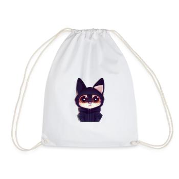 Süße Katze - Turnbeutel - Weiß - Vorne