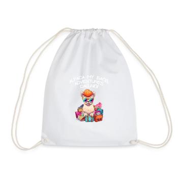 Cool Adventure You Say Alpaca My Bags Tee Kids - Drawstring Bag - white - Front