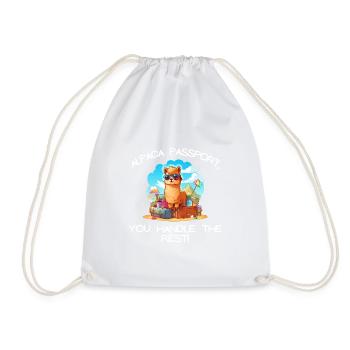 Cool Adventure You Say Alpaca My Bags Tee Kids - Drawstring Bag - white - Front