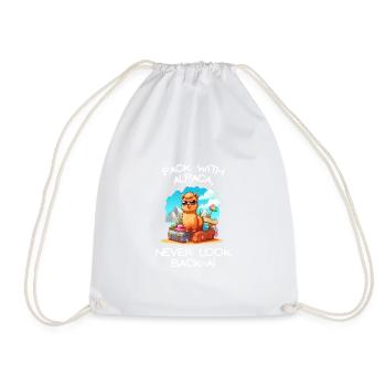 Cool Adventure You Say Alpaca My Bags Tee Kids - Drawstring Bag - white - Front