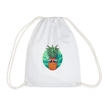 Pineapple Beach - Lustiges Sommerurlaubs-T-Shirt - Turnbeutel - Weiß - Vorne