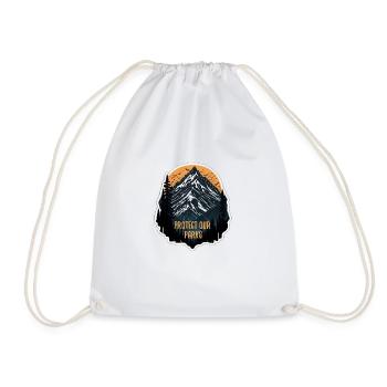 Nature, Wildlife, Outdoor, Forest, Camping, Hiking, Tea - Drawstring Bag - white - Front