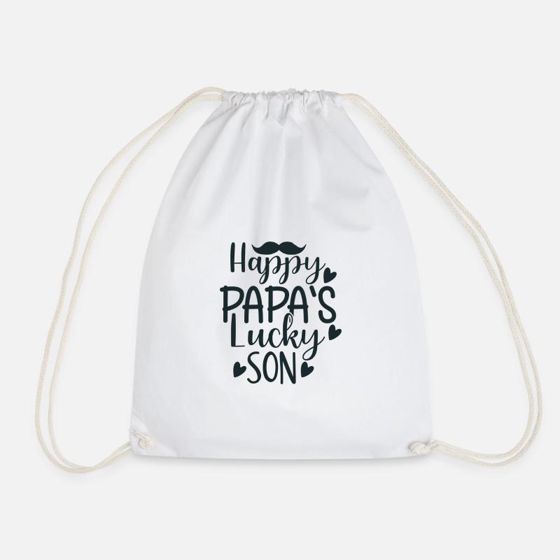 Happy PAPA´s Lucky SON - Turnbeutel - Weiß