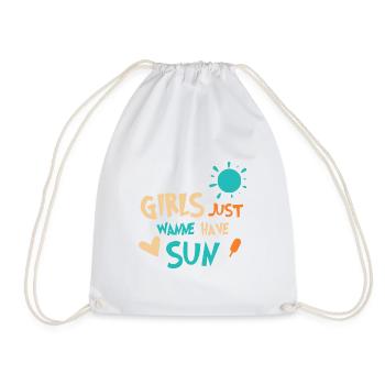 soleil d'été fille 03 - Sac de sport léger - blanc - Devant