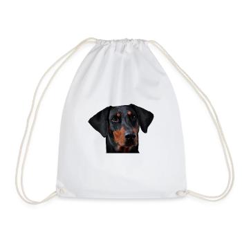 Dobermann - Turnbeutel - Weiß - Vorne