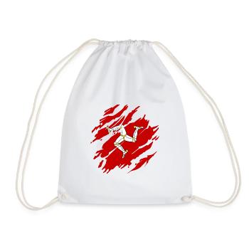 Isle of Man Flagge Triskele Flag of Isle of Man - Drawstring Bag - white - Front