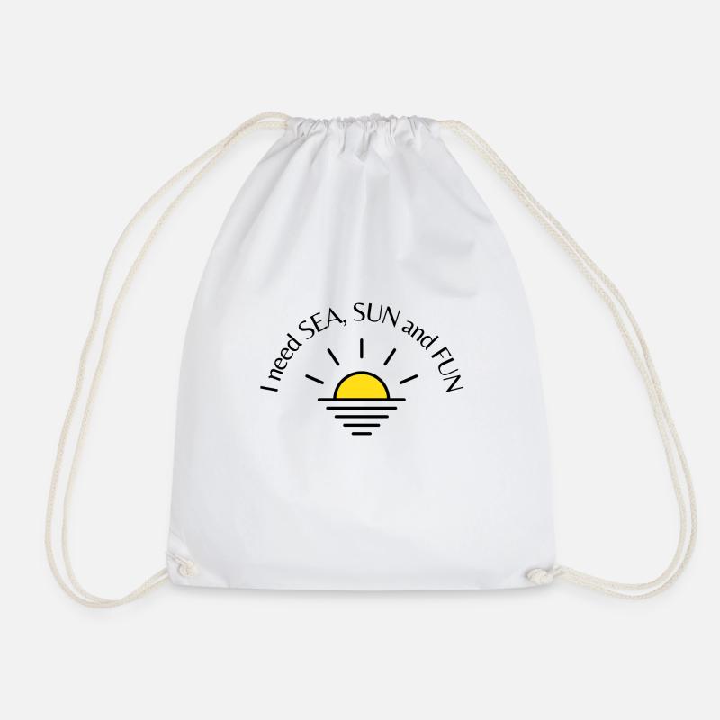 Soleil mer et plaisir - Sac de sport léger - blanc