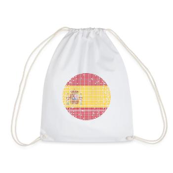 Spain Flag Vintage Spanish Flag Used Look - Drawstring Bag - white - Front