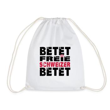 Betet freie Schweizer betet - Turnbeutel - Weiß - Vorne