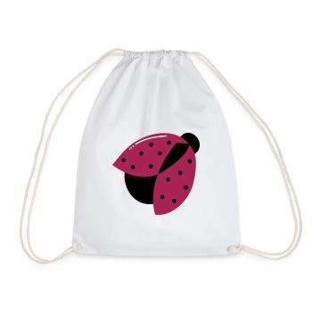 Ladybug lucky charm | Vectorgraphic - Drawstring Bag - white - Front