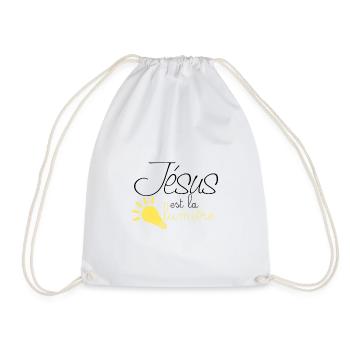 Jésus la lumière - Sac de sport léger - blanc - Devant