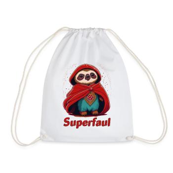 Super paresseux - Sac de sport léger - blanc - Devant