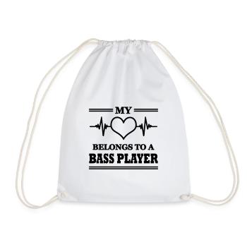 Mon cœur appartient à un bassiste - Sac de sport léger - blanc - Devant