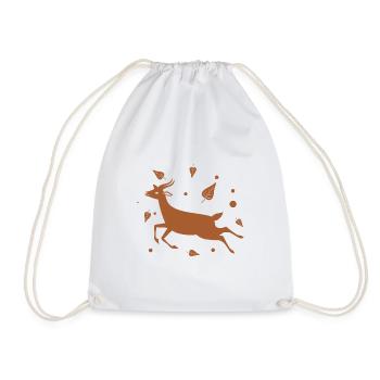 Deer - Forest, Nature, Animal Welfare - Drawstring Bag - white - Front