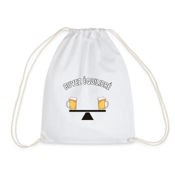 Buvez équilibré - Sac de sport léger - blanc - Devant