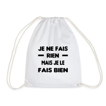 Je fais rien mais je le fais bien - Sac de sport léger - blanc - Devant