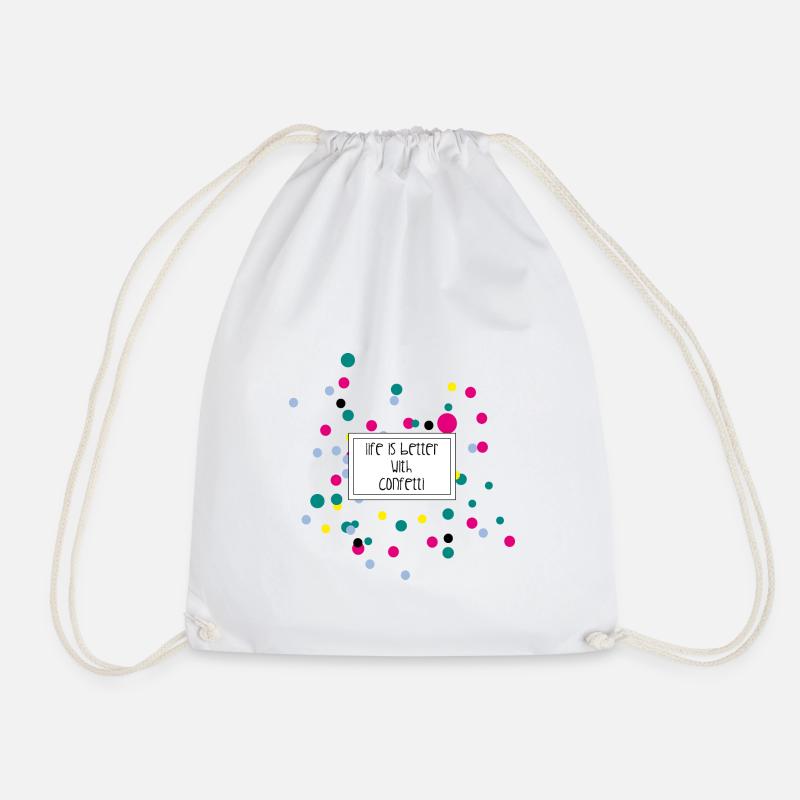 Konfetti - Turnbeutel - Weiß
