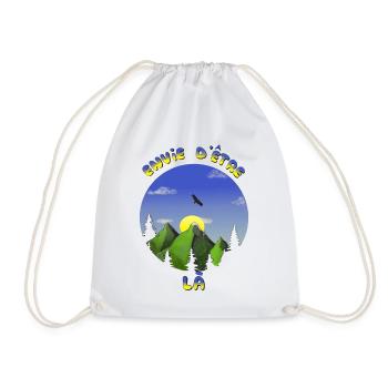 envie d'être là - montagne sapins - version 2024 - Sac de sport léger - blanc - Devant