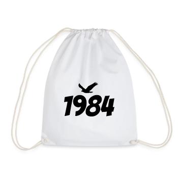 1984 Vintage Eagle Graphic - Drawstring Bag - white - Front