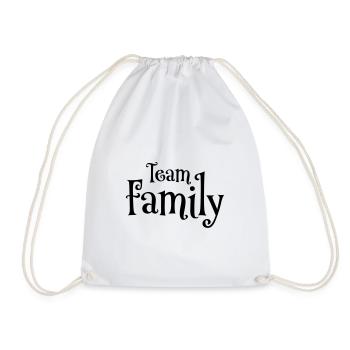 Team family - Drawstring Bag - white - Front
