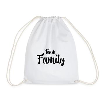 Team family - Drawstring Bag - white - Front