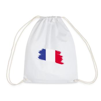 France - Drawstring Bag - white - Front