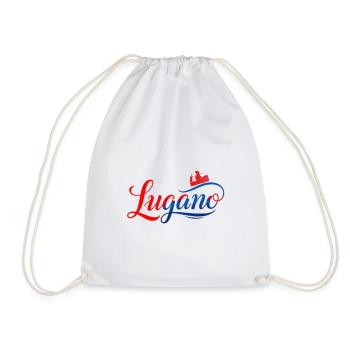 Lugano lettering - Drawstring Bag - white - Front