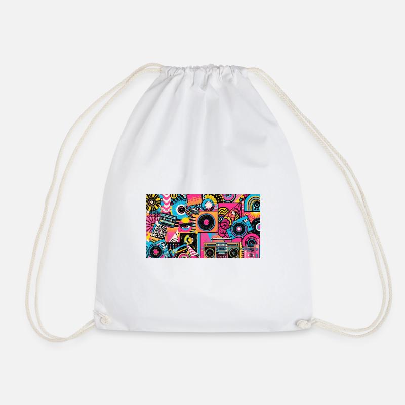 Pop Art - Drawstring Bag - white