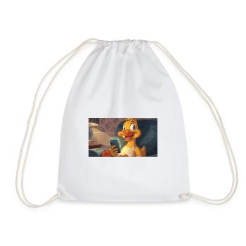 Duck on the smartphone - Drawstring Bag - white - Front
