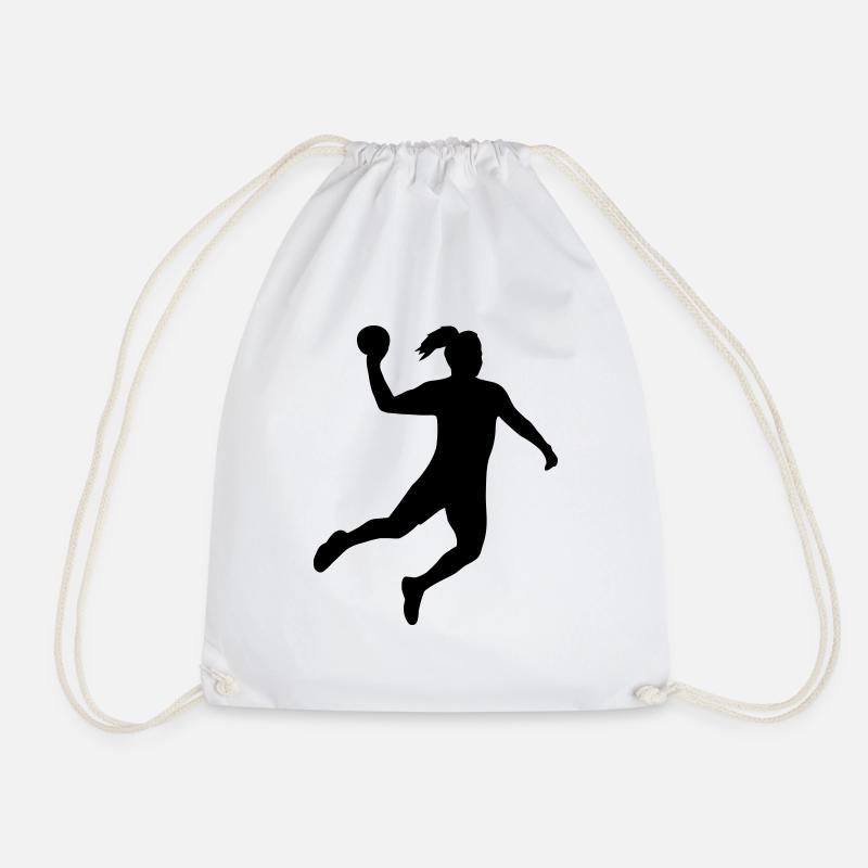 Handball Sprungwurf - Turnbeutel - Weiß