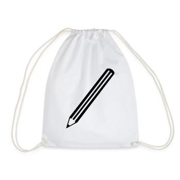 Bleistift Pencil - Turnbeutel - Weiß - Vorne