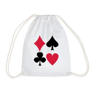 Poker - Turnbeutel - Weiß - Vorne