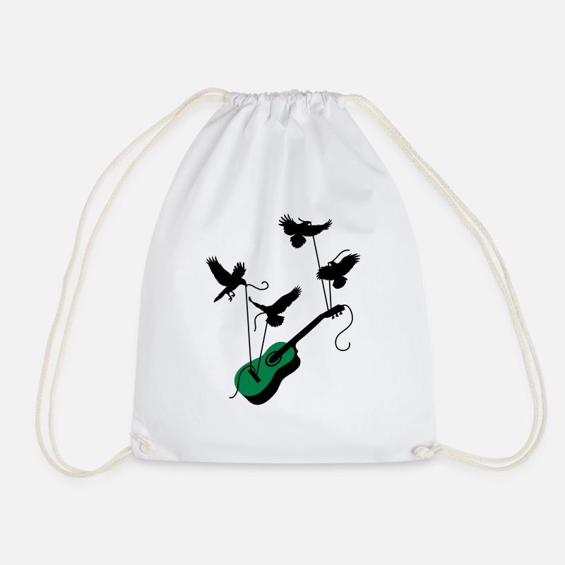 Vögel mit Gitarre - Turnbeutel - Weiß