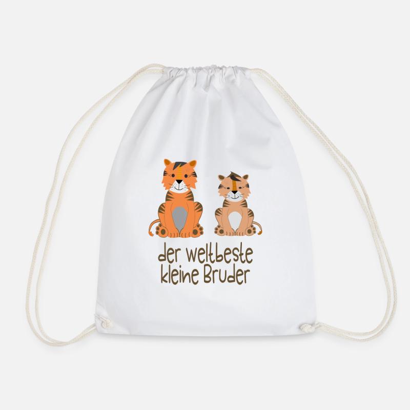 Tiger - der weltbeste kleine Bruder - Turnbeutel - Weiß