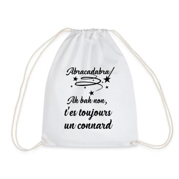Abracadabra Connard - Noir - Sac de sport léger - blanc - Devant