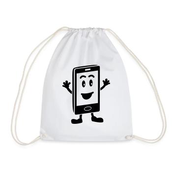 phone_smiley_f1 - Sac de sport léger - blanc - Devant