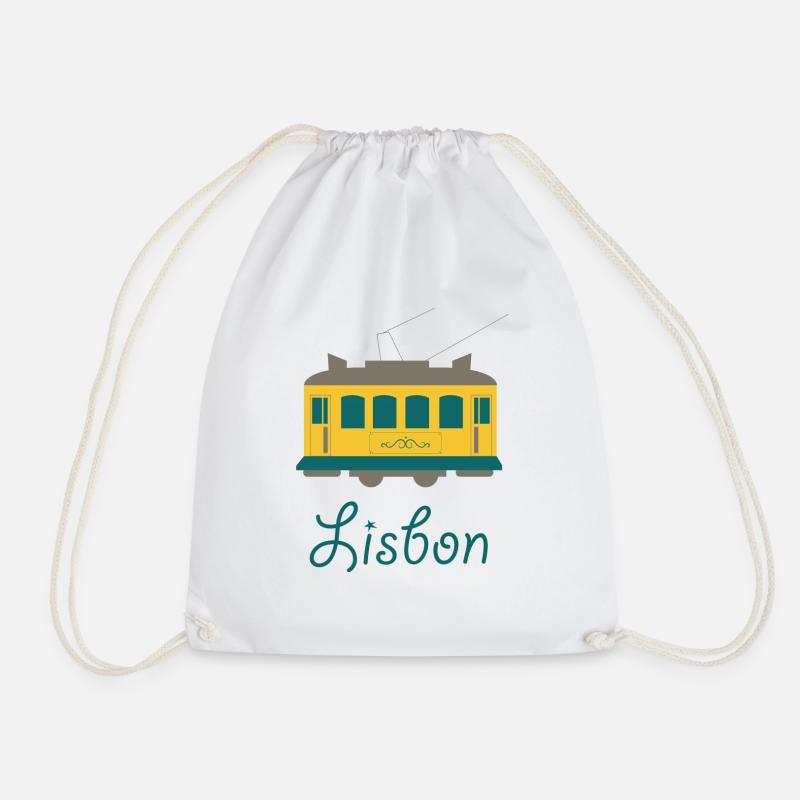 Süßes lissabon Logo Geschenk Idee - Turnbeutel - Weiß