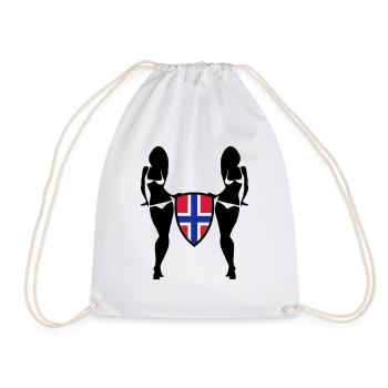 Norway - Drawstring Bag - white - Front