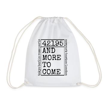 marathon - Drawstring Bag - white - Front