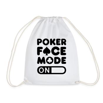 Poker Face Mode - Drawstring Bag - white - Front