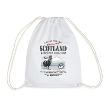 Scotland - Deer - Hirsch - Turnbeutel - Weiß - Vorne