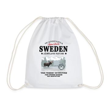 Sweden - Sverige - Schweden - Turnbeutel - Weiß - Vorne